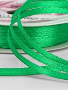 Лента атласная, 3 мм, 45±1 м, зелёная №19 - Фото 3