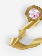 Лента атласная, 40 мм, 23±1 м, цвет золотой №204 - Фото 2