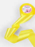 Лента атласная, 50 мм, 23±1 м, жёлтая №15 - Фото 2