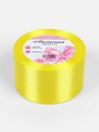 Лента атласная, 50 мм, 23±1 м, жёлтая №15 - Фото 4