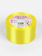 Лента атласная, 50 мм, 23±1 м, жёлтая №15 - Фото 6