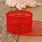 Кружево капроновое, 45 мм, 8.5±1 м, цвет красный - Фото 3