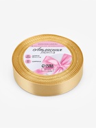 Лента атласная, 20 мм, 23±1 м, мягкий жёлтый №101 - Фото 4