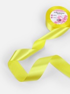 Лента атласная, 40 мм, 23±1 м, жёлтая - Фото 2