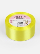 Лента атласная, 40 мм, 23±1 м, жёлтая - Фото 6