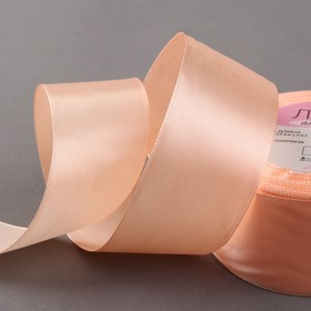 Лента атласная, 40 мм × 23 ± 1 м, цвет персиковый №124