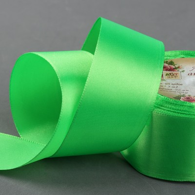 Лента атласная, 40 мм × 23 ± 1 м, цвет весенне-зелёный №52