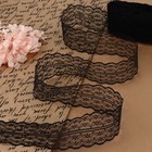 Кружево капроновое, 45 мм × 8.5 ± 1 м, цвет чёрный - Фото 1