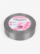 Лента атласная, 20 мм, 23±1 м, тёмно-серая №180 - Фото 5