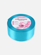 Лента атласная, 40 мм, 23±1 м, голубая №47 - Фото 5