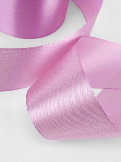 Лента атласная, 50 мм, 23±1 м, светло-сиреневая №45