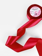 Лента атласная, 50 мм, 23±1 м, красная №33 - Фото 2