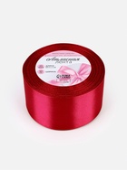 Лента атласная, 50 мм, 23±1 м, красная №33 - Фото 5