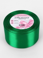 Лента атласная, 50 мм, 23±1 м, зелёная - Фото 5