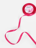 Лента атласная, 10 мм, 23±1 м, ярко-розовая - Фото 2