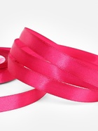 Лента атласная, 10 мм, 23±1 м, ярко-розовая - Фото 4