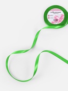 Лента атласная, 10 мм, 23±1 м, зелёная №52 - Фото 2