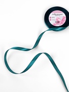 Лента атласная, 10 мм, 23±1 м, тёмно-бирюзовая №62 - Фото 2