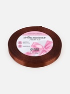 Лента атласная, 10 мм, 23±1 м, тёмно-коричневая №32 - Фото 4