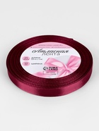 Лента атласная, 10 мм, 23±1 м, бордовая - Фото 5