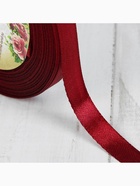 Лента атласная, 10 мм, 23±1 м, бордовая - Фото 6