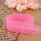 Кружево капроновое, 30 мм, 10±1 м, цвет розовый - Фото 3