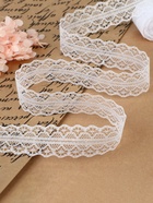 Кружево капроновое, 30 мм × 10 ± 1 м, цвет белый - Фото 1