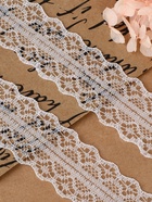 Кружево капроновое, 30 мм × 10 ± 1 м, цвет белый - Фото 2