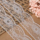 Кружево капроновое, 55 мм × 10 ± 1 м, цвет белый - Фото 2