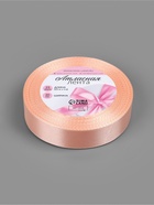 Лента атласная, 20 мм, 23±1 м, бежево-персиковая №07 - Фото 4