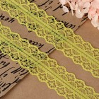 Кружево капроновое, 30 мм × 10 ± 1 м, цвет жёлтый - Фото 2