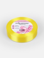 Лента атласная, 20 мм, 23±1 м, жёлтая №15 - Фото 5