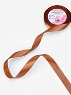 Лента атласная, 20 мм, 23±1 м, коричневая №142 - Фото 1