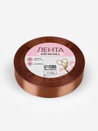 Лента атласная, 20 мм, 23±1 м, коричневая №142 - Фото 5