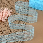 Кружево капроновое, 45 мм, 8.5±1 м, цвет голубой - Фото 1