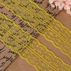 Кружево капроновое, 45 мм, 8.5±1 м, цвет жёлтый - Фото 2