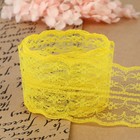 Кружево капроновое, 45 мм, 8.5±1 м, цвет жёлтый - Фото 3