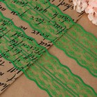 Кружево капроновое, 45 мм × 8.5 ± 1 м, цвет зелёный - Фото 2