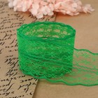 Кружево капроновое, 45 мм × 8.5 ± 1 м, цвет зелёный - Фото 3