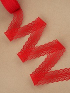 Кружево капроновое, 30 мм × 10 ± 1 м, цвет красный - Фото 1