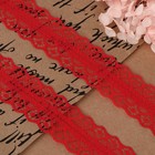 Кружево капроновое, 30 мм × 10 ± 1 м, цвет красный - Фото 2