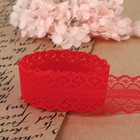 Кружево капроновое, 30 мм × 10 ± 1 м, цвет красный - Фото 3