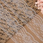 Кружево капроновое, 65 мм, 10±1 м, цвет белый - Фото 2