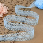 Кружево капроновое, 30 мм × 10 ± 1 м, цвет голубой - Фото 1