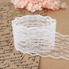 Кружево капроновое, 45 мм × 8.5 ± 1 м, цвет белый - Фото 4