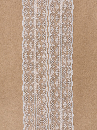 Кружево капроновое, 45 мм × 8.5±1 м, белое