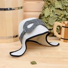 Набор для бани "Летчик" шапка, коврик, рукавица - Фото 2