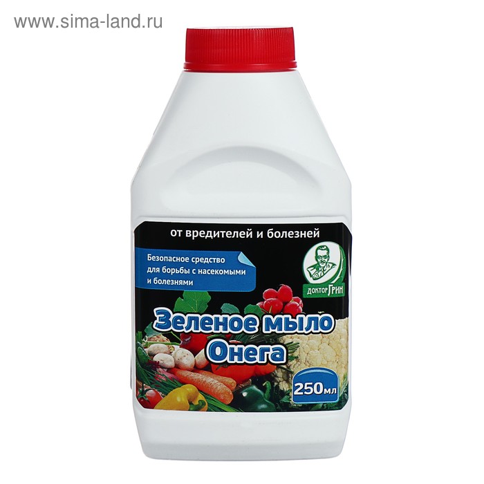 Экологическое средство от садовых вредителей Зеленое мыло "Онега", 250 мл - Фото 1