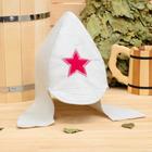 Шапка для бани и сауны «Будёновка», полиэфир 70%, шерсть 30%, светлая, «Добропаровъ» - Фото 6