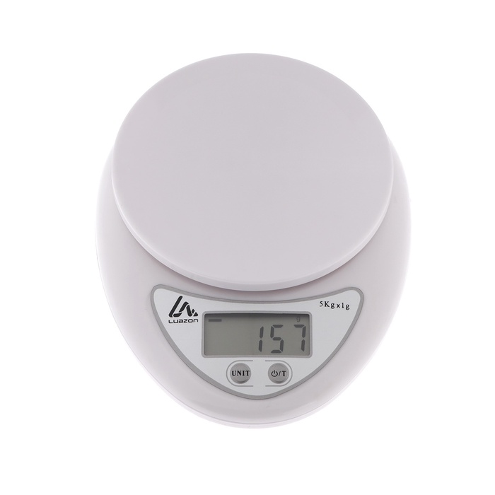 Весы кухонные Luazon LVK-501, электронные, до 5 кг, белые - фото 51923842